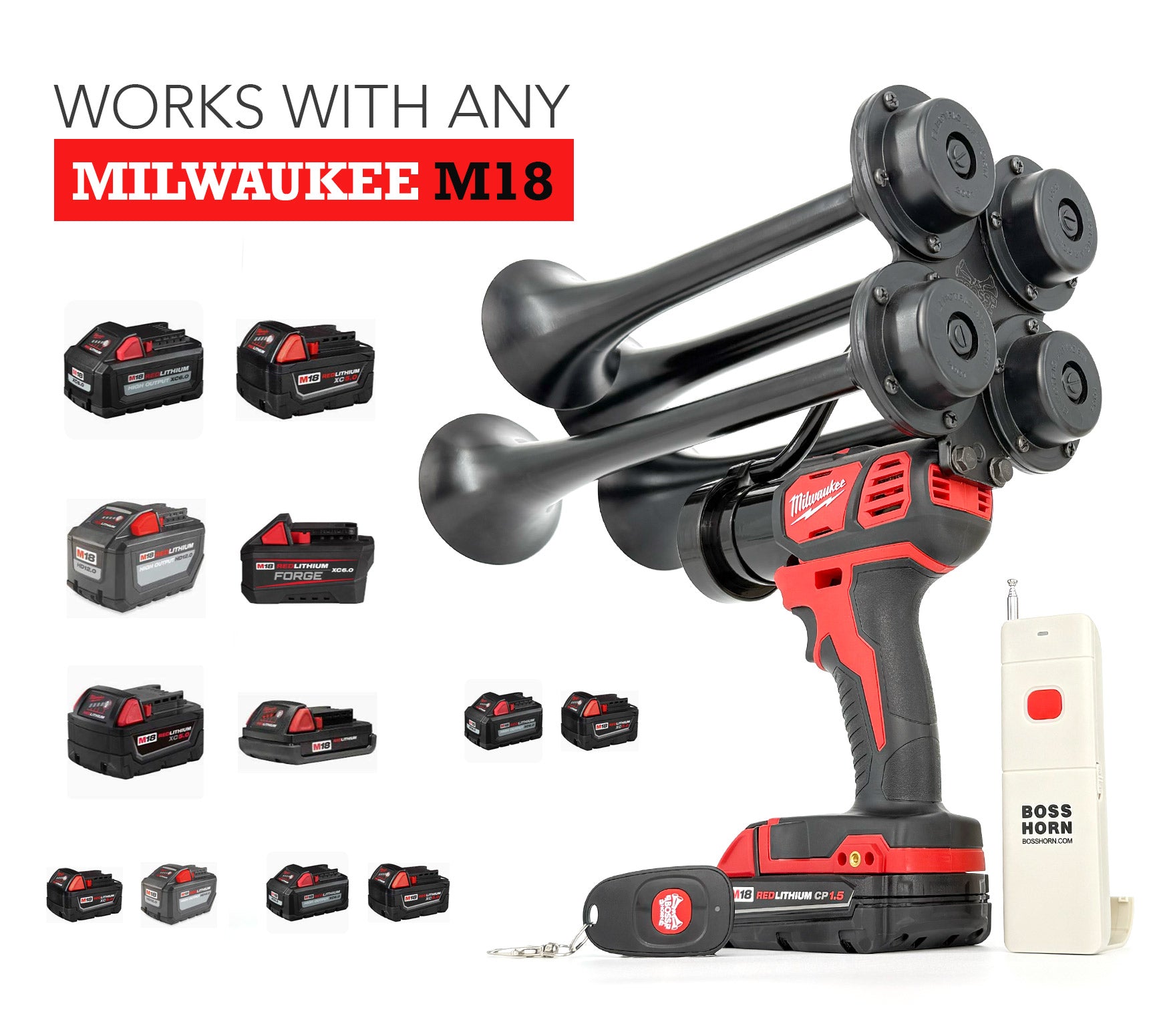 Milwaukee Train Horn M18 - Extreme Series 150db