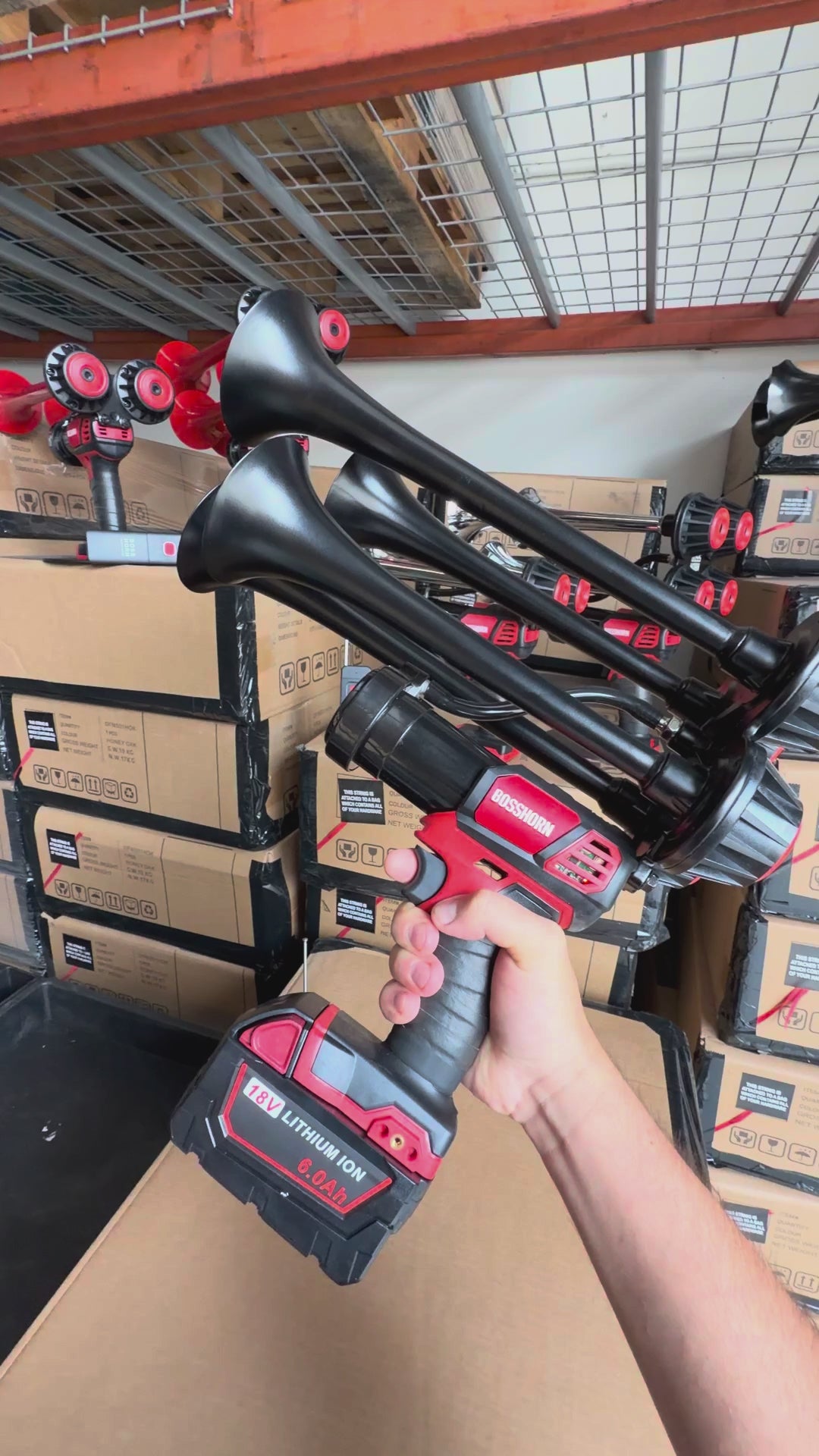 Boss Series Train Horn for Milwaukee® 18v Battery — video demo
