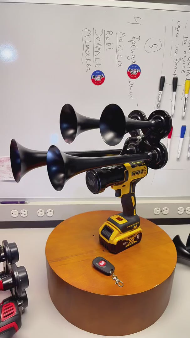 Quad Train Horn for DeWalt® 20v Battery — features and sound demo
