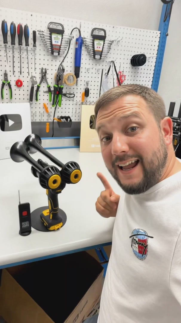 Dual Train Horn for DeWalt® 20v Battery (New 2026 Model) — video demo