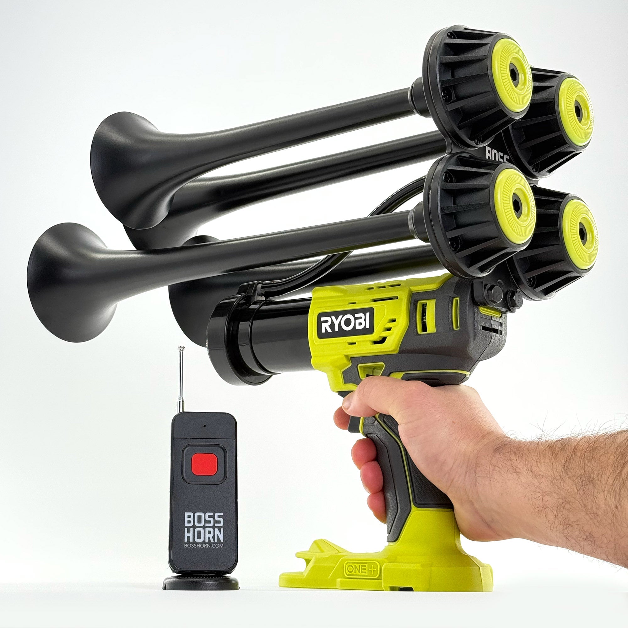 スコーピオンXT 2本＋RYOBI REGNO 1本の3本セット Boss Train Horn for Ryobi® 18V — 150 dB, 300 Ft Remote – Milwaukee